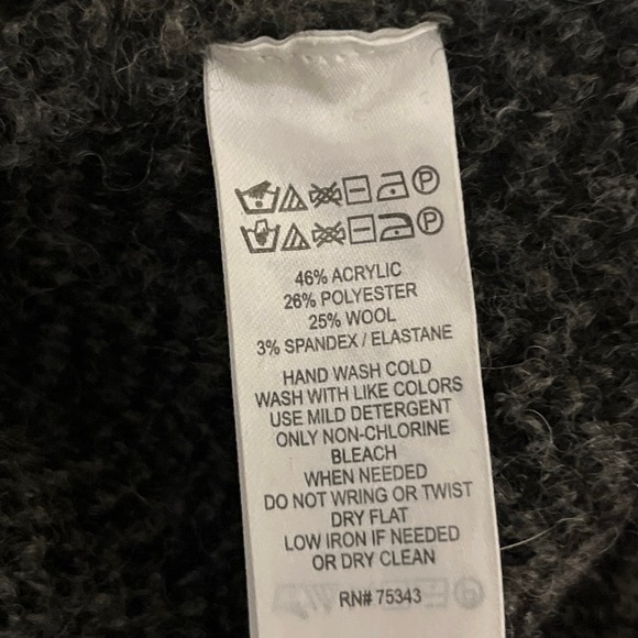 Max Studio Gray Cardigan Asymmetrical Button Pockets Womens Medium - Picture 5 of 6